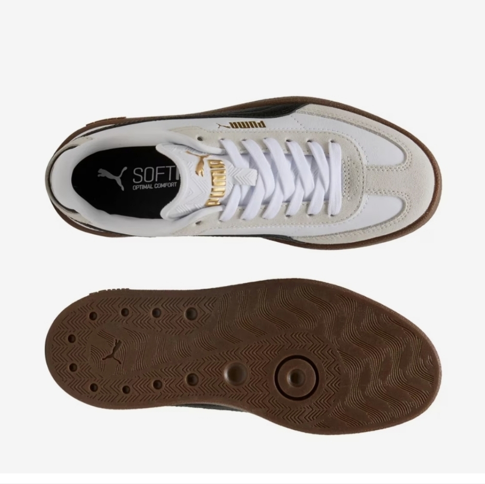 PUMA Youth 5.5 Club II Era White Leather Suede Sneakers Shoes Casual Sporty NWOB